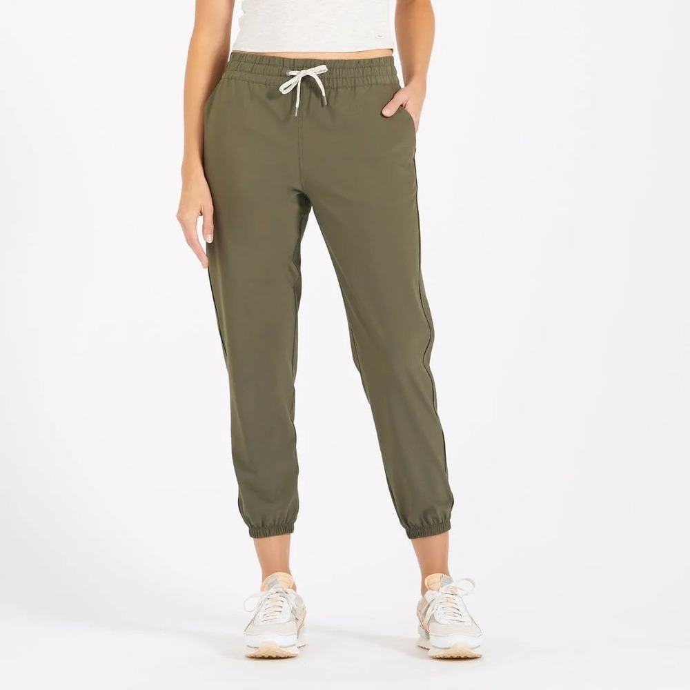Vuori Weekend Jogger Pants Womens Size Large Green Athleisure Travel Casual